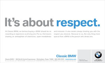 BMW - It's About Respect.