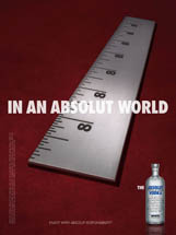 Absolut vodka - In an Absolut World- ruler