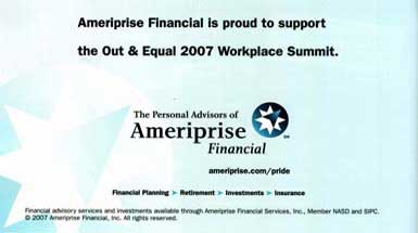 Ameriprise - Proud to Support Out & Equal