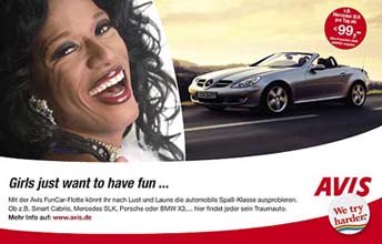 Avis Rent A Car - Girls Just Want to Have Fun