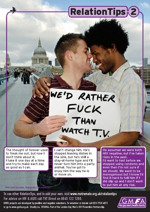 LGBTQ health awareness - We'd Rather Fuck Than Watch TV