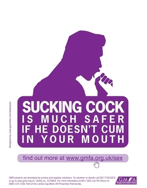 LGBTQ health awareness - Sucking Cock is Much Safer if He Doesn't Cum in Your Mouth