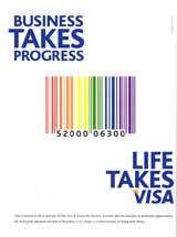 Visa - Rainbow Bar Code